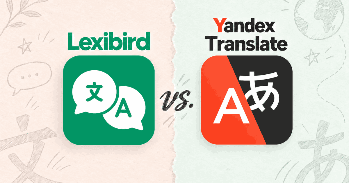 Lexibird vs. Yandex Translate