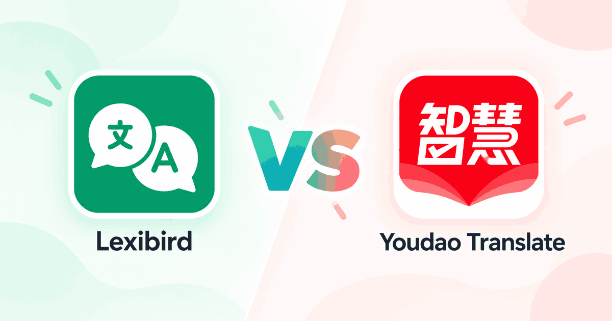 Lexibird vs. Youdao Translate (有道翻译)