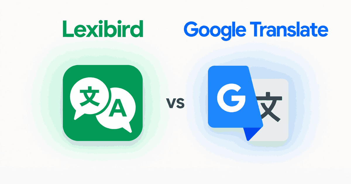 Lexibird vs. Google Translate