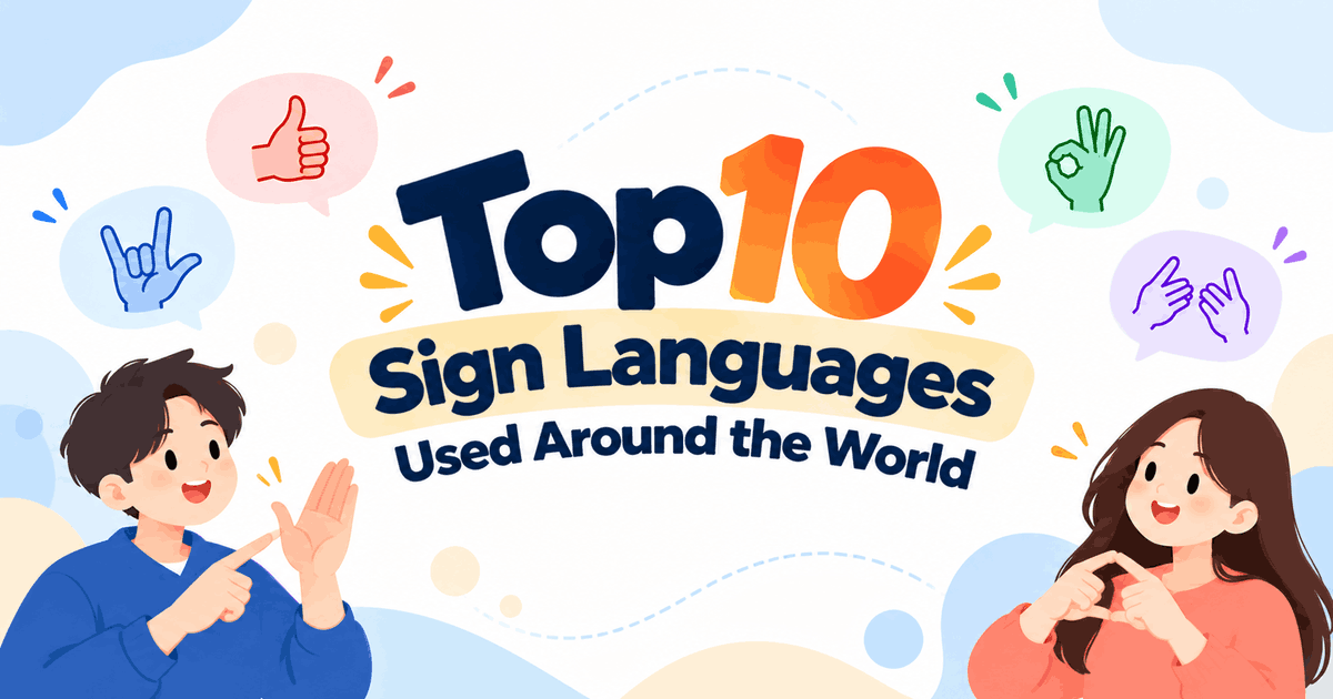 Top 10 Sign Languages Used Around the World