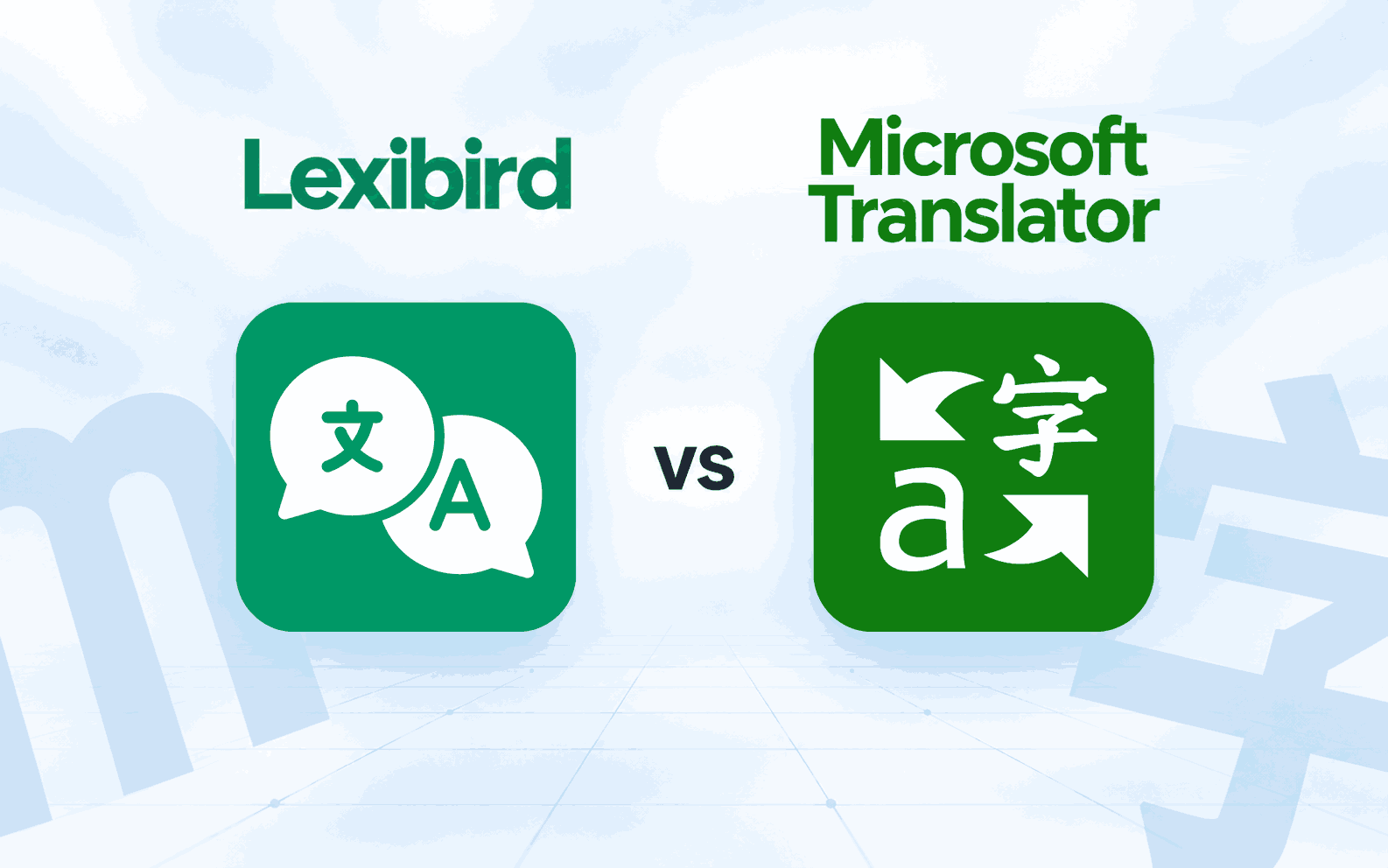 Lexibird와 Microsoft Translator 비교