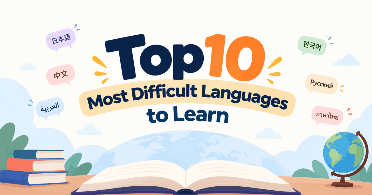 Top 10 Most Difficult Languages to Learn