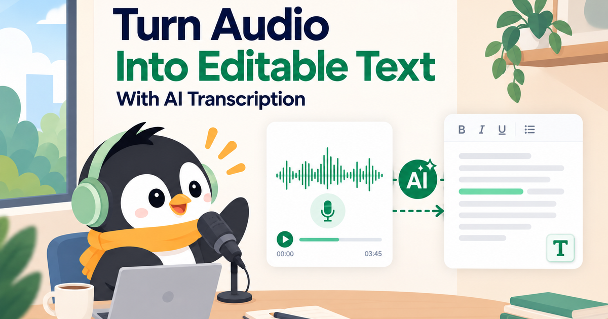 Turn Audio Into Editable Text With AI Transcription