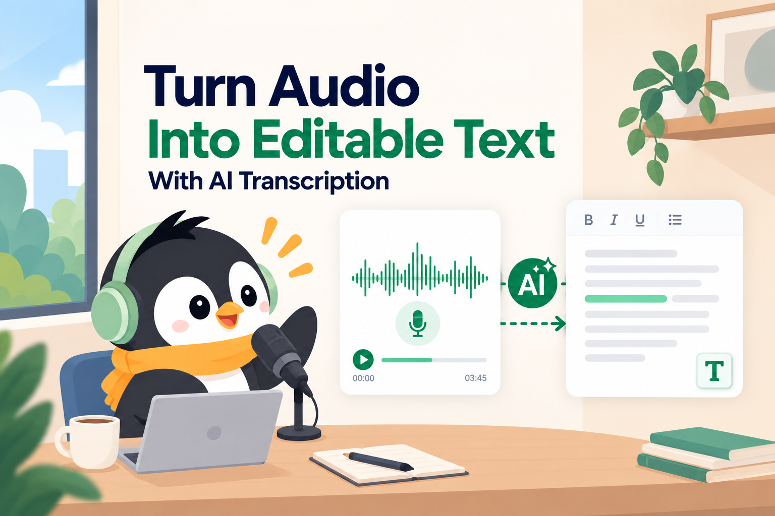 Turn Audio Into Editable Text With AI Transcription