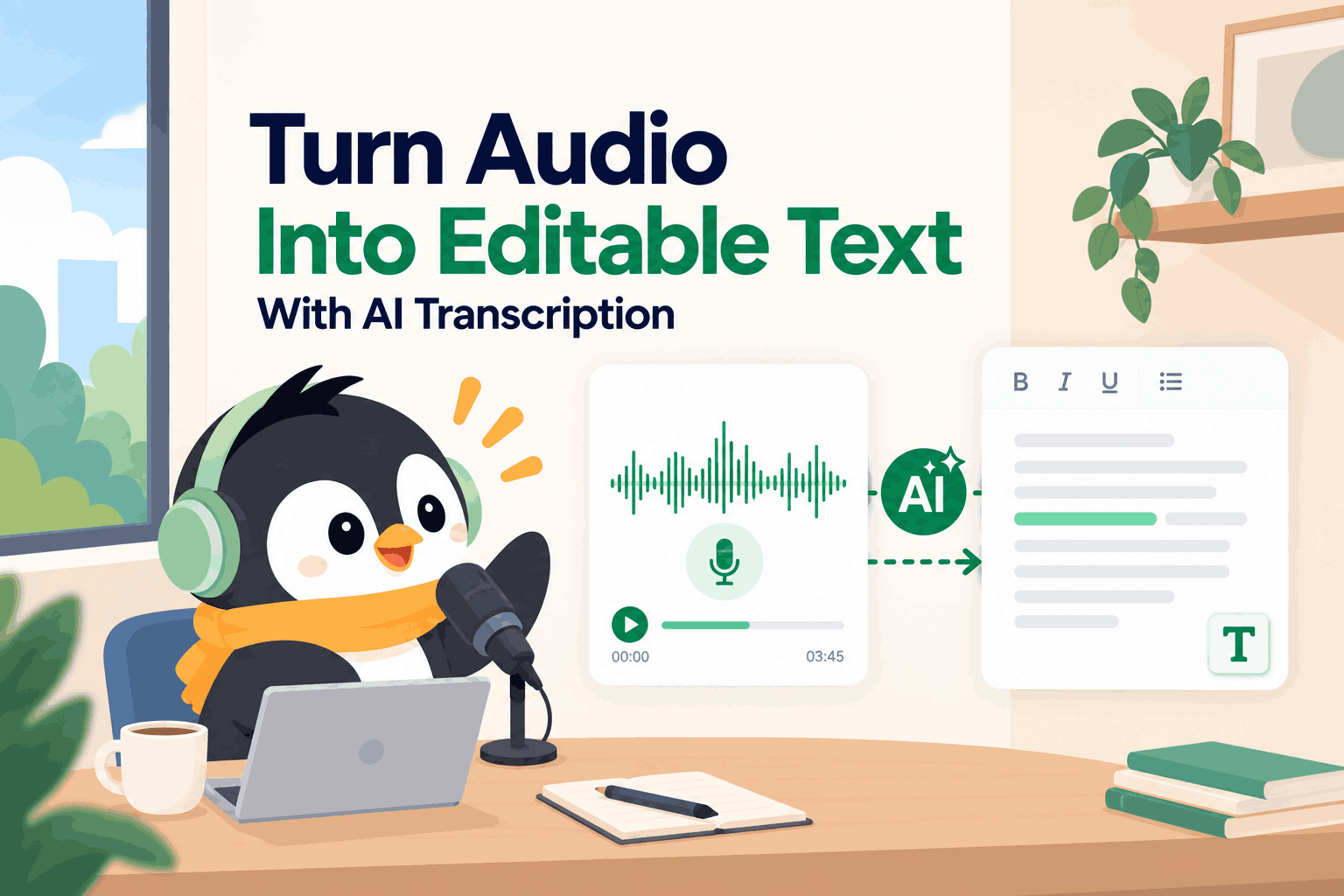 Turn Audio Into Editable Text With AI Transcription