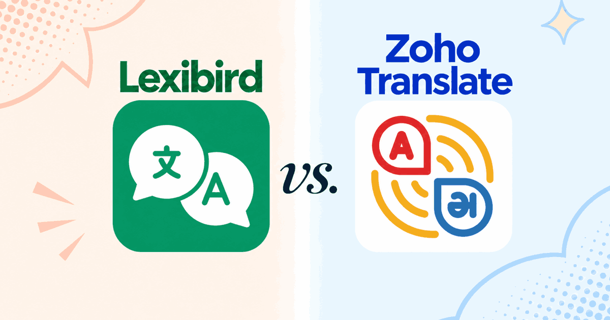 Lexibird vs. Zoho Translate