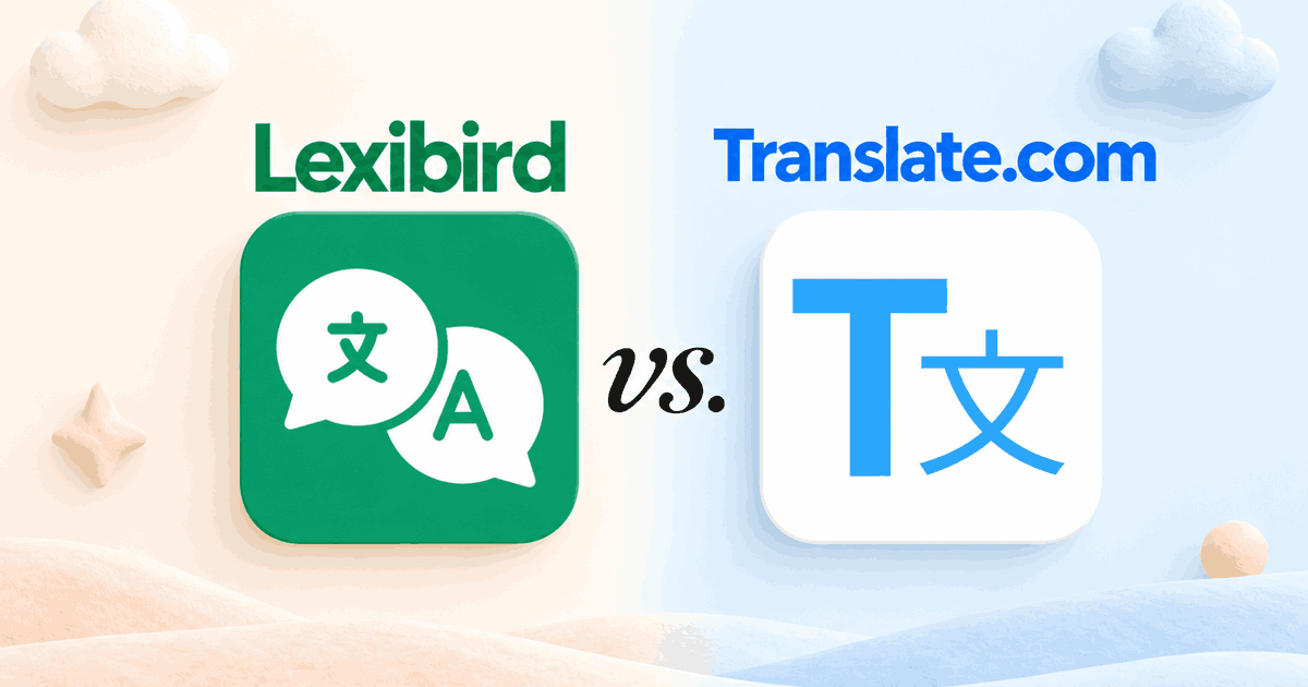 Lexibird vs. Translate.com
